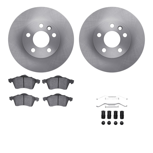 Dynamic Friction Co DFC Brake Rotor w/5000 Brake Pads & HW Kit 6512-74415 - main