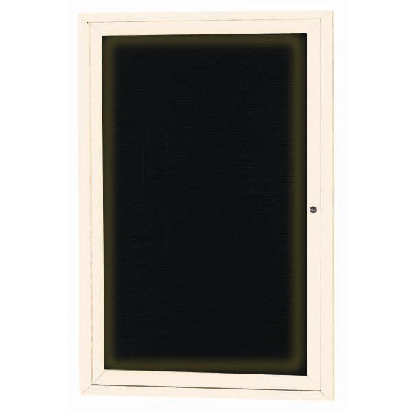 Aarco Illuminated Outdoor Enclosed Directory w/ Al Frame, Powder Coated Ivory, 24''Hx18''W OADC2418IIV - main