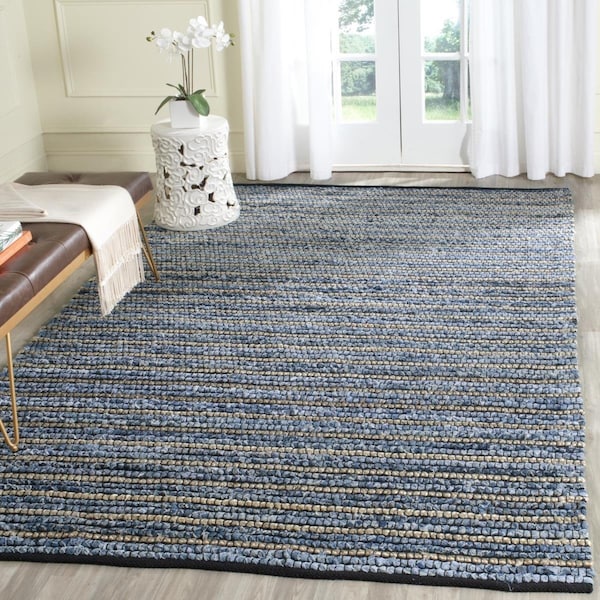 Safavieh Cape Cod Square Area RugBlue & Natural 4 x 4 ft. CAP363A-4SQ - main
