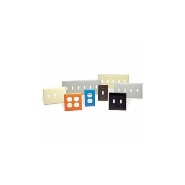 Leviton Switch Wallplate, Standard Size, Gang 4, Ivory 80712-I - main