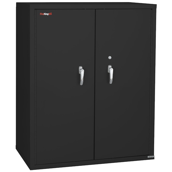 Fireking Storage Cabinet, 1 Hr Fire, 44" H, end tab inserts Black CF4436-MDBL - main
