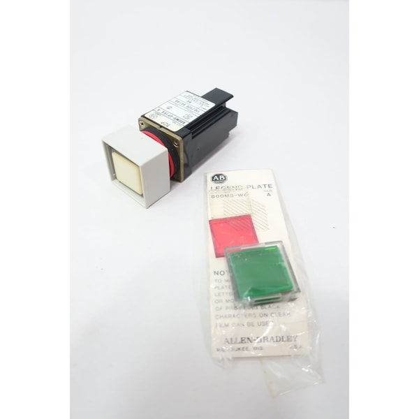 Allen Bradley SQUARE PUSHBUTTON PILOT LIGHT 110-120V-AC 800MS-CP16S - main