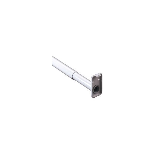 John Sterling Closet-Pro Adjustable Closet Rod with Flange, 1 in Dia, 18 to 30 in L, Steel, Platinum RP0022-18/30 - main