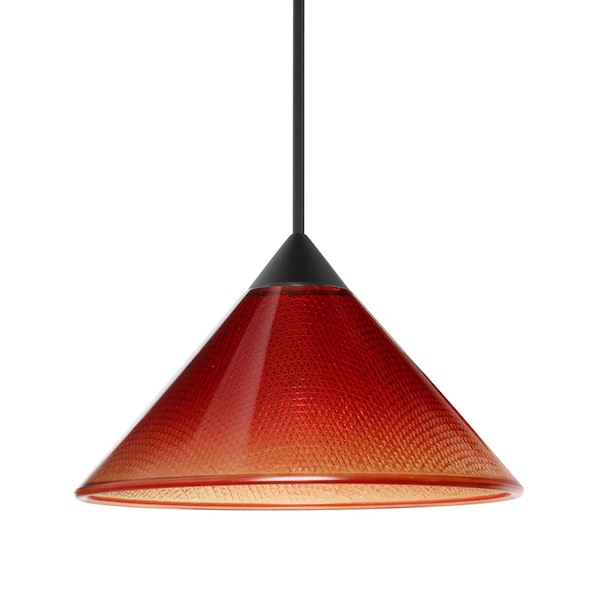 Besa Lighting Besa Kona Pendant, Sunset, Black Finish, 1x 50W MAX GY6.35 Base 1XT-117681-BK - main