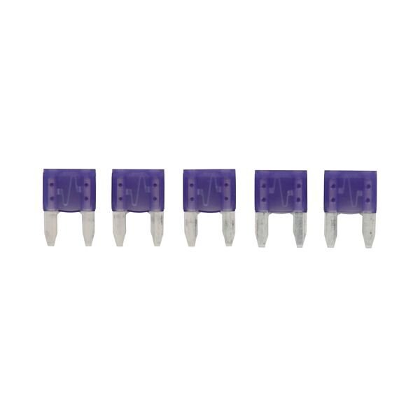 Eaton Bussmann series ATM blade fuse, Color code violet, 32 Vdc, 3A, 1 kAIC, Non Indicating, 5PK ATM-3 - main