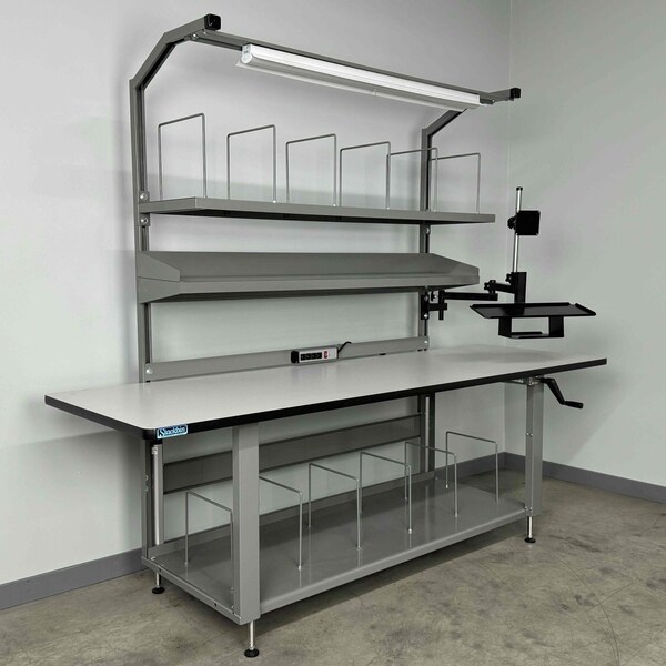 Stackbin Hand Crank Packing Work Bench, 96"W, 1000l 4-8PACK-3T-BG - main