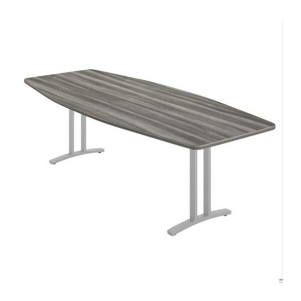 Correll Boat Modern Design Conference Table, 96 in W, Particleboard Top, Driftwood CC4296B-52-14-52 - main