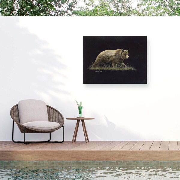 Trademark Fine Art Outdoor Canvas Art Dave Bartholet Silver Tip Wall Art for Patios, or Gardens GRL00230-OC1419WR - main