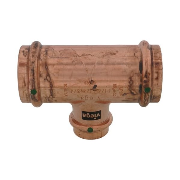 Viega ProPress tee P1 1.25 P2 1.25 P3 0.75 copper 77452 - main
