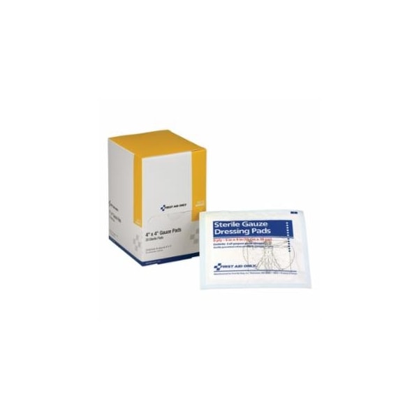 First Aid Only Sterile Gauze Pad, 4 in x 4 in, Gauze, 20/Box, 12PK 579-90718 - main