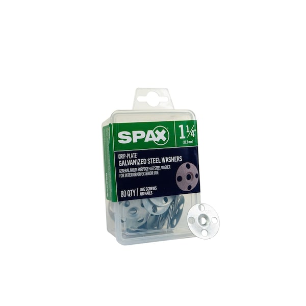 Spax 1.25 in Grip-Plate Steel Washer Fastener Metal Washers Mini Bulk, 80PK 5019500312508 - main