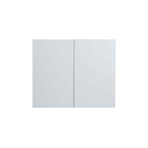 Cambridge Radiance 24 in. W x 12 in. D x 30 in. H Ready to Assemble Slab Wall Kitchen Cabinet in White Gloss SA-W2430-WG-KIT - main