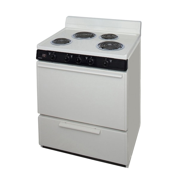 Premier Electric Range, 30 inW x 40 inH x 26 inD, 3.91 cu. ft. Oven, Coil Top Stove, Biscuit 805712 - main