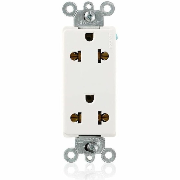 Leviton Receptacle Outlet, 15A, White, 125/250V 5825-W - main