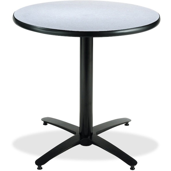 Kfi Round KFI 36in Grey Nebula Breakroom Table with Arched X Base, 29 W, 36 L, 29 H, Laminate, Grey T36RD-B2125-GYN - main