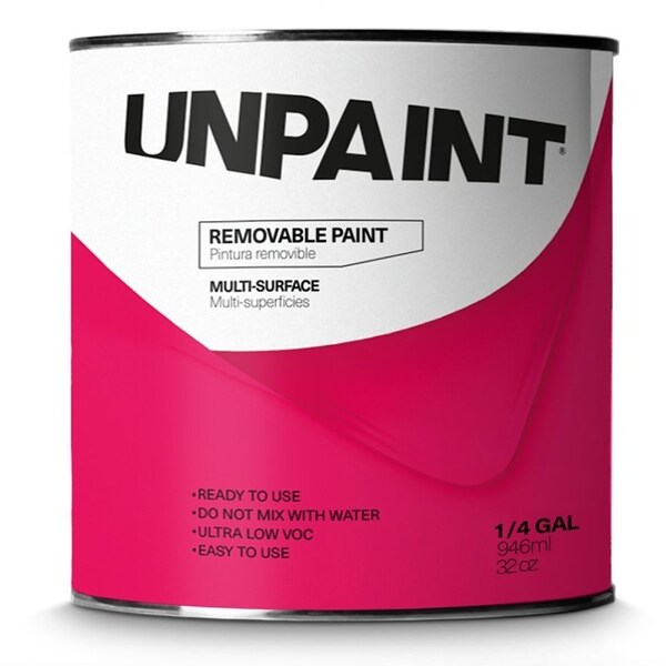 Unpaint Removable Paint, Clear, 1 qt, 128 to 170 sq-ft Coverage Area 300 0002 000004 - main