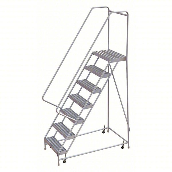 Tri-Arc 8.5 ft H Aluminum Rolling Ladder, 7 Steps, 350 lb Load Capacity WLAR107244 - main
