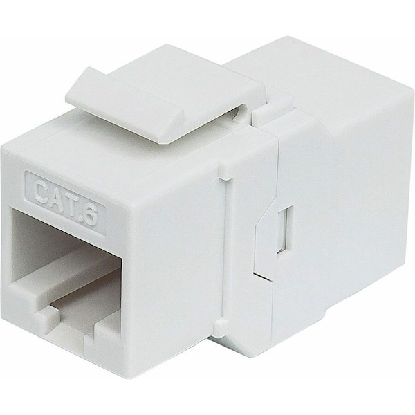 Intellinet Network Solutions Cat6 In-Line White Keystone Jack 505147 - main