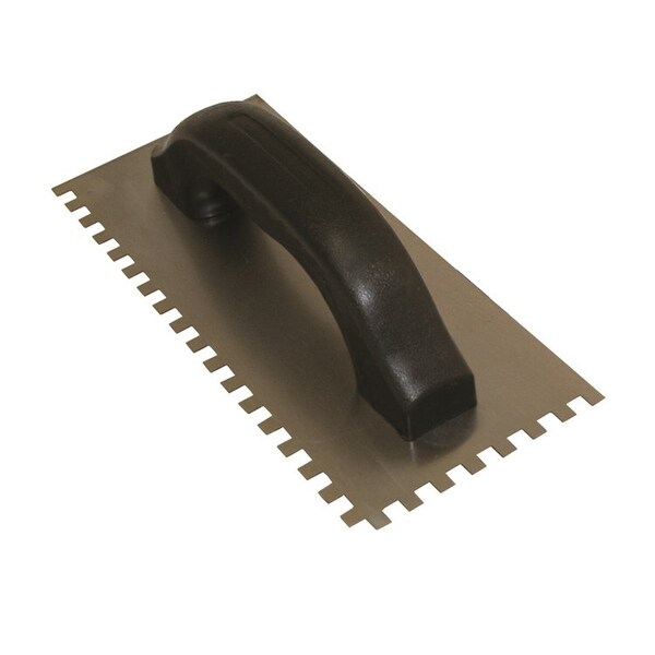 Kraft Tool Kraft Tools 1/4"x1/4"x1/4" Hi-Craft Square-Notch Trowel w/Plastic Handle HC169P - main