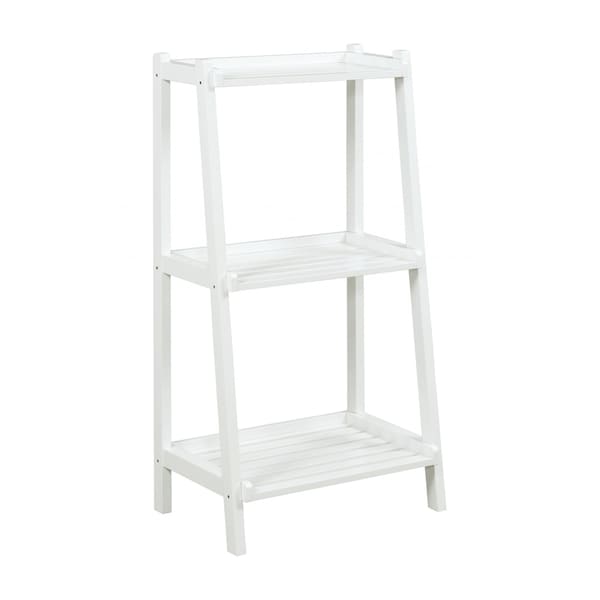 Homeroots 42" Bookcase With 3 Shelves In White 380035 - main