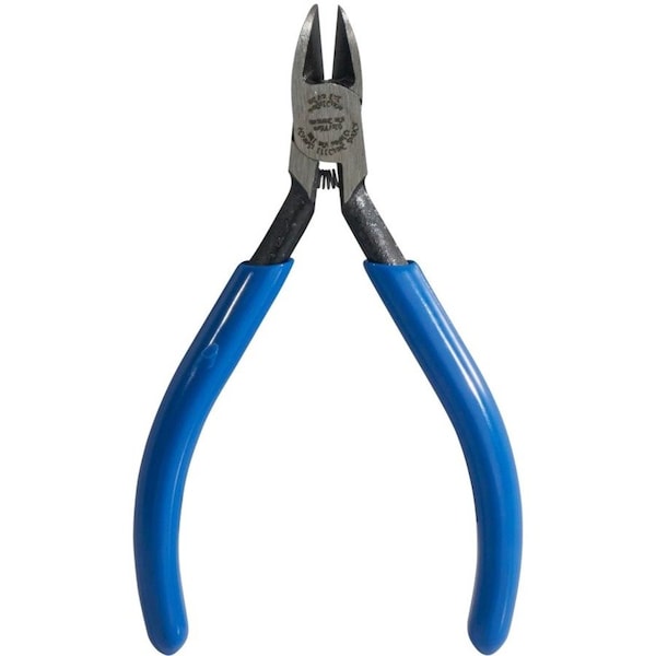 Klein Tools 4 1/4 in Precision Diagonal Cutting Plier Semiflush Cut Narrow Nose Uninsulated D257-4C - main