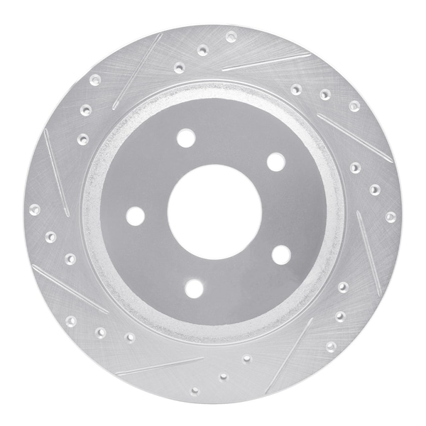 Dynamic Friction Co DFC Brake Rotor - Drilled and Slotted - Silver 631-47021L - main