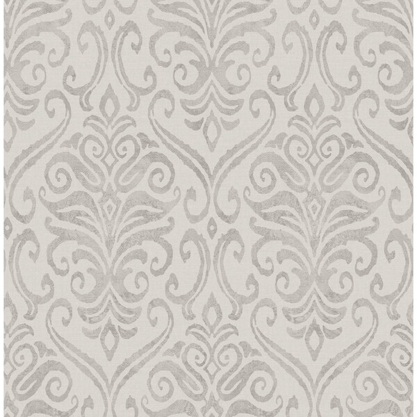 Chesapeake Adavu Grey Damask Wallpaper 4148-27439 - main