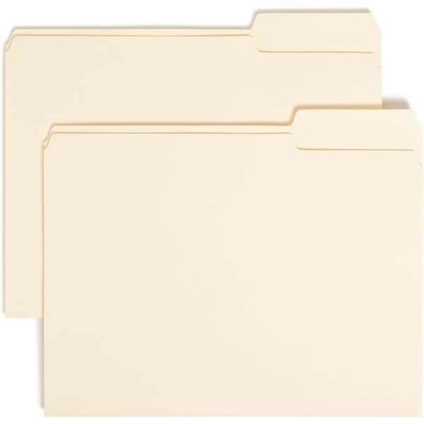 Smead File Folders, 1/3 Cut Third Position, One-Ply Top Tab, Letter, Manila, 100/Box 10333 - main