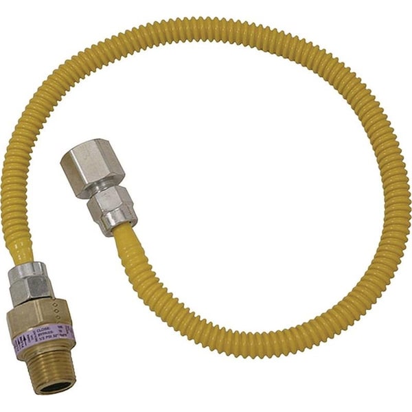 Pinpoint Straight Gas Connector, 0.5 in., FIP x MIP, 36 in., 0.5 psi, -40 to 150 deg F, Stainless Steel PI434214 - main