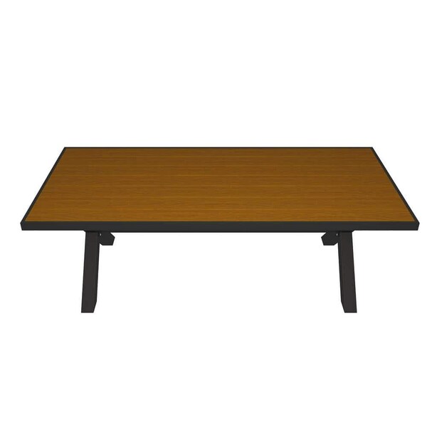 Newtechwood 86" Poly Aluminum BBQ Table in Peruvian Teak OD-DIT-723-22-TK - main