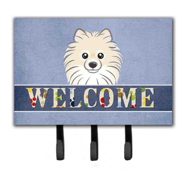 Carolines Treasures Pomeranian Welcome Leash and Key Holder BB1393TH68 - main