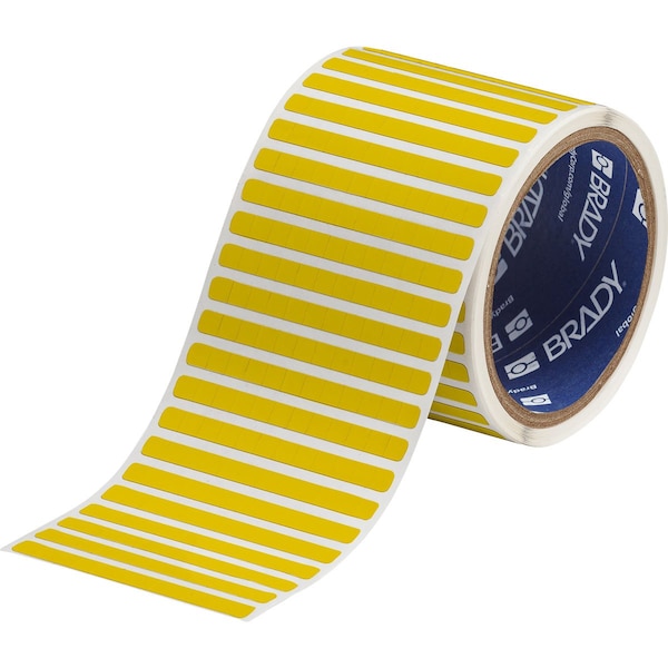 Brady Weather Resistant Polyester Outdoor Labels 0.25 in H x 0.25 in W Yellow 10000/RL THT-11-8591-10-YL - main