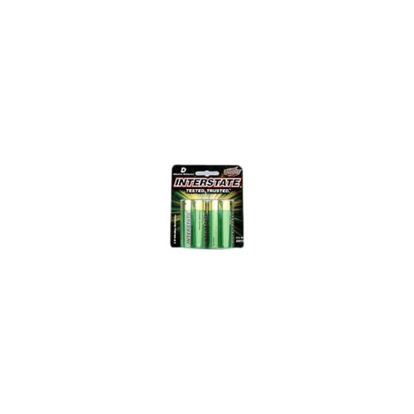 Interstate Batteries Alkaline Battery, D 1.5 V DC 2 PK DRY0020 - main