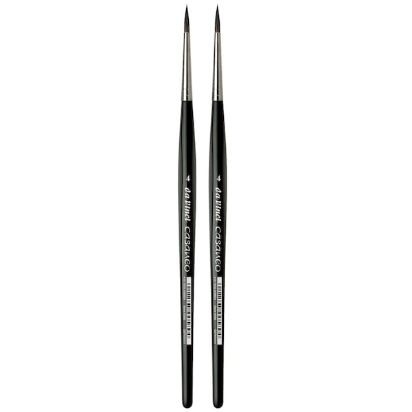 Da Vinci CASANEO Brush, Extra Soft Synthetic, Watercolor & Acrylic, Round, Series 5598, Size 4, 2PK VA-5598_4 - main