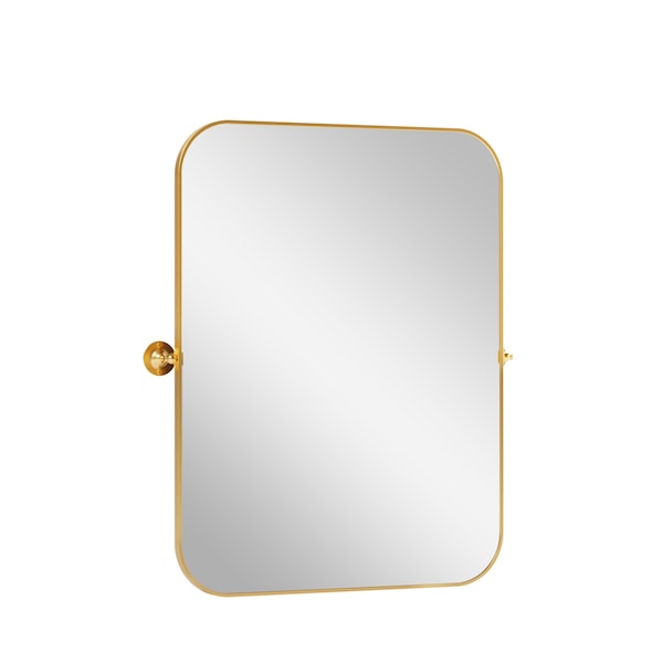 Homeroots 31" Gold Metal Framed Full Length Hanging Mirror 564455 - main