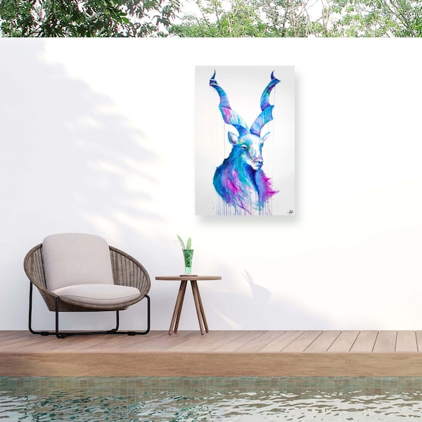 Trademark Fine Art Outdoor Canvas Art Marc Allante 'Shiro' Wall Art for Patios, or Gardens GRL02101-OC3047WR - main