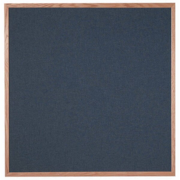 Aarco Designer Fabric Bulletin Board w/ an Oak Frame, Frame: Clear Lacquer, Board: Black 48''Hx48''W OF4848028 - main