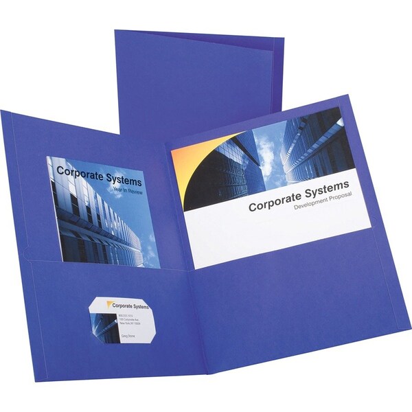 Tops Business Forms Oxford, Twin-Pocket Folder, Embossed Leather Grain Paper, Purple, 25PK 57514 - main