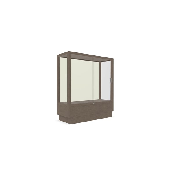 Ghent Heritage Wood Display Case, Driftwood Hardwood, Plaque Fabric Back, 40''H x 36''W x 14''D 8949M-PB-D - main