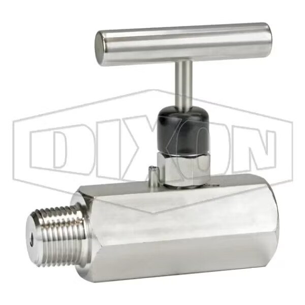 Dixon Mini Needle Valve, 1/2-14 MNPT x FNPT Nominal, 10000 psi Pressure, 316 SSss Steel Body MFS404 - main