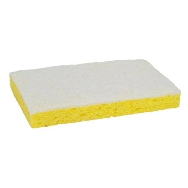 Scotch-Brite Professional Light-Duty Scrubbing Sponge, #63, 3 1/2 x 5 5/8, Yellow/White, PK20 63 - main