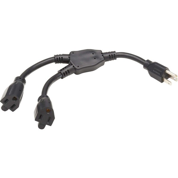 Tripp Lite Power Cord, 1 ft, Black, 14 AWG P024-001-2 - main