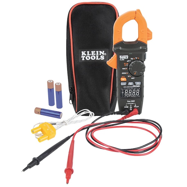 Klein Tools AC/DC Digital Clamp Meter, Auto-Ranging 400 Amp CL390 - main