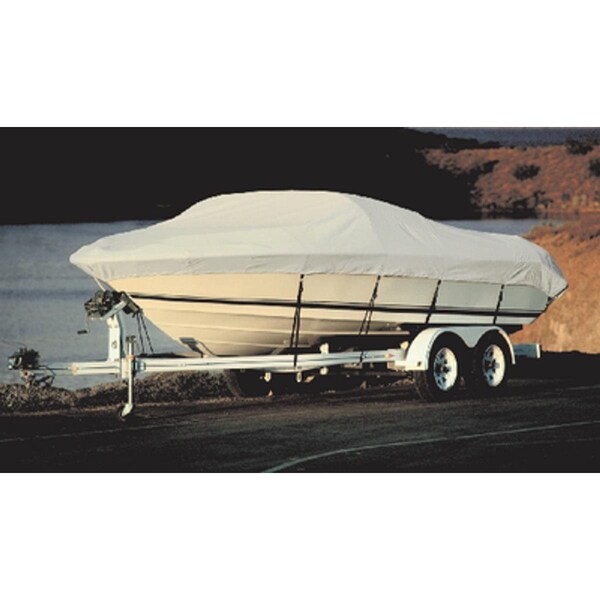 Taylormade-Adidas Taylor Made 70206 19 x 21 ft. 102 in. V-Hull Runabout Bow Rider Boat Cover, Gray T4V-70206 - main