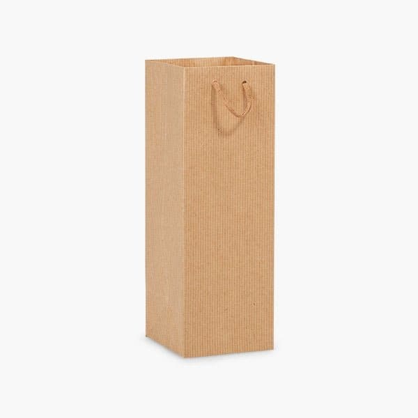 Nashville Wraps Kraft Pinstripe Gift Bags, Wine 4.5x4.5x13, 10PK KTWMKP - main