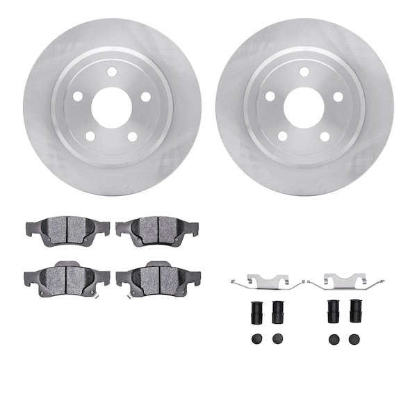 Dynamic Friction Co DFC Brake Rotor- Heavy Duty Brake Pad includes Hardware 6412-42013 - main