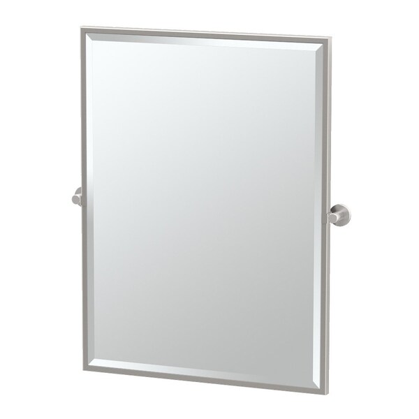 Gatco Channel 32.5" Framed Rectangle Mirror, Satin Nickel 4699FS - main