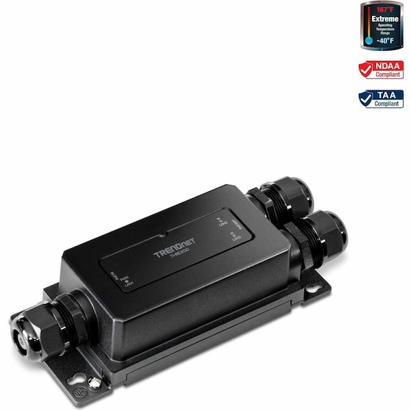Trendnet 2-PORT INDUSTRIAL OUTDOOR GIGABIT POE++ EXTENDER TI-BE200 - main