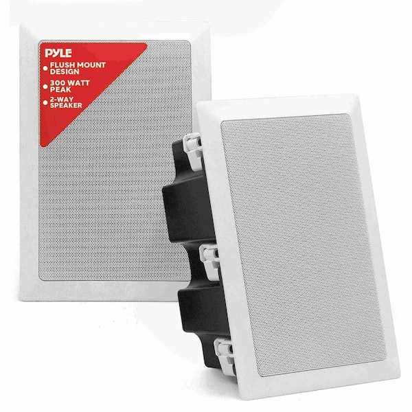 Pyle Pyle In-Wall / In-Ceiling Dual 5.25'' Enclosed Speaker Systems, 2-Way Flush Mount, Stereo Sound PDIW57 - main