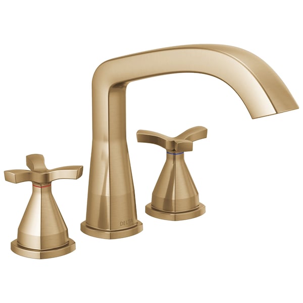 Delta Stryke Three Hole Roman Tub Trim, 11in, Lumicoat Champagne Bronze T27766-CZ-PR - main